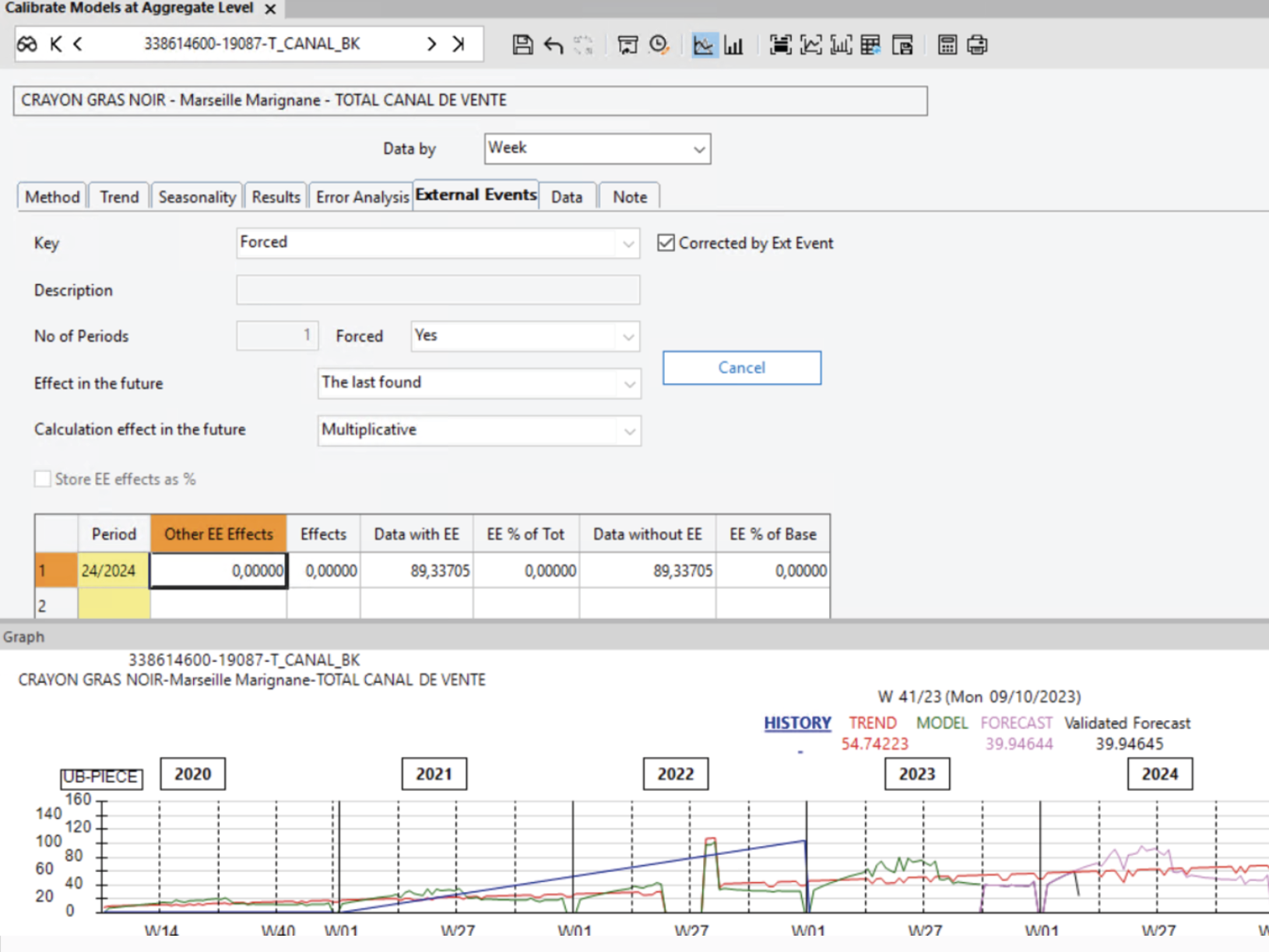 Legacy Demand Planning interface