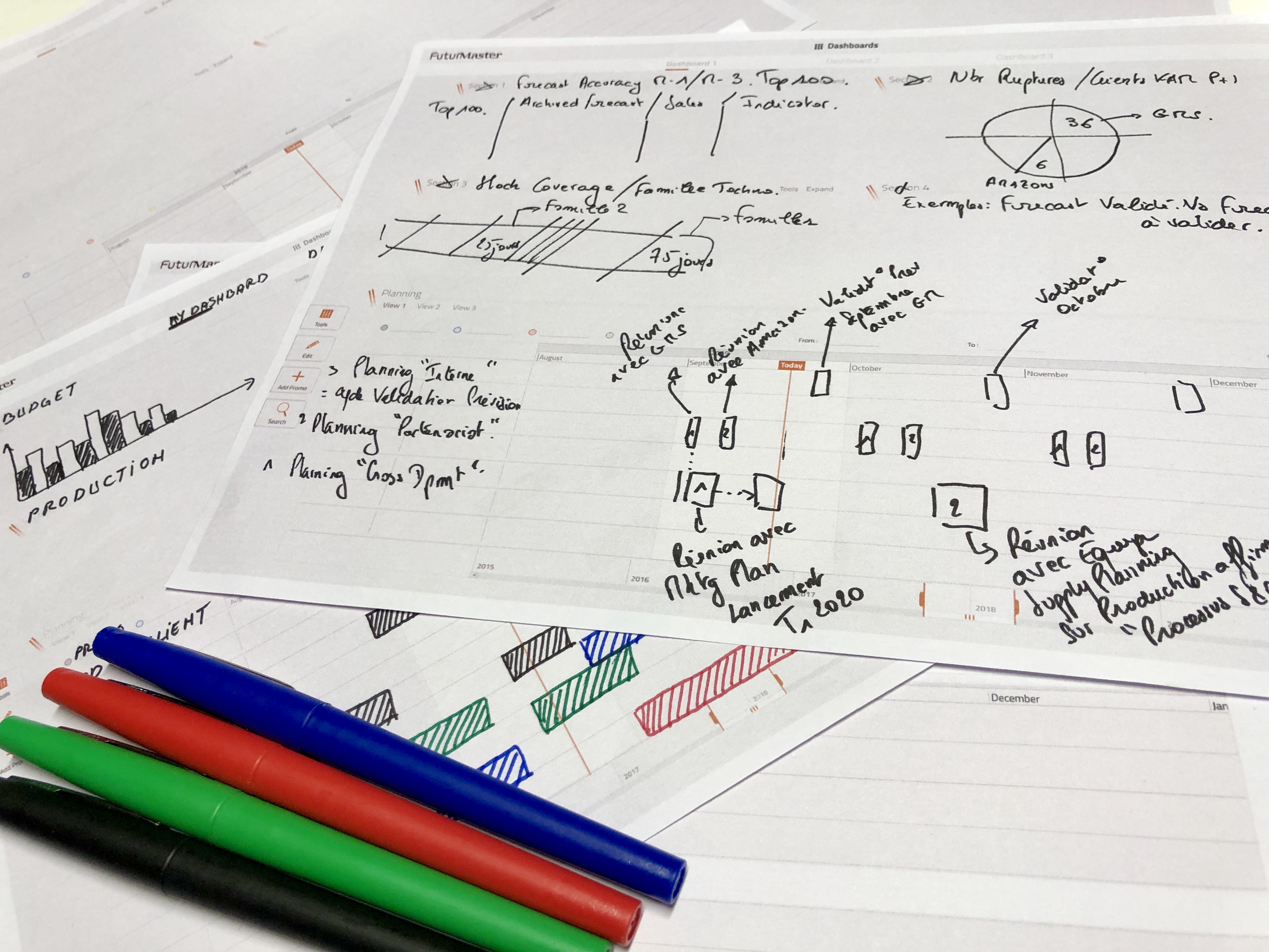 Ideation and prototyping sketches